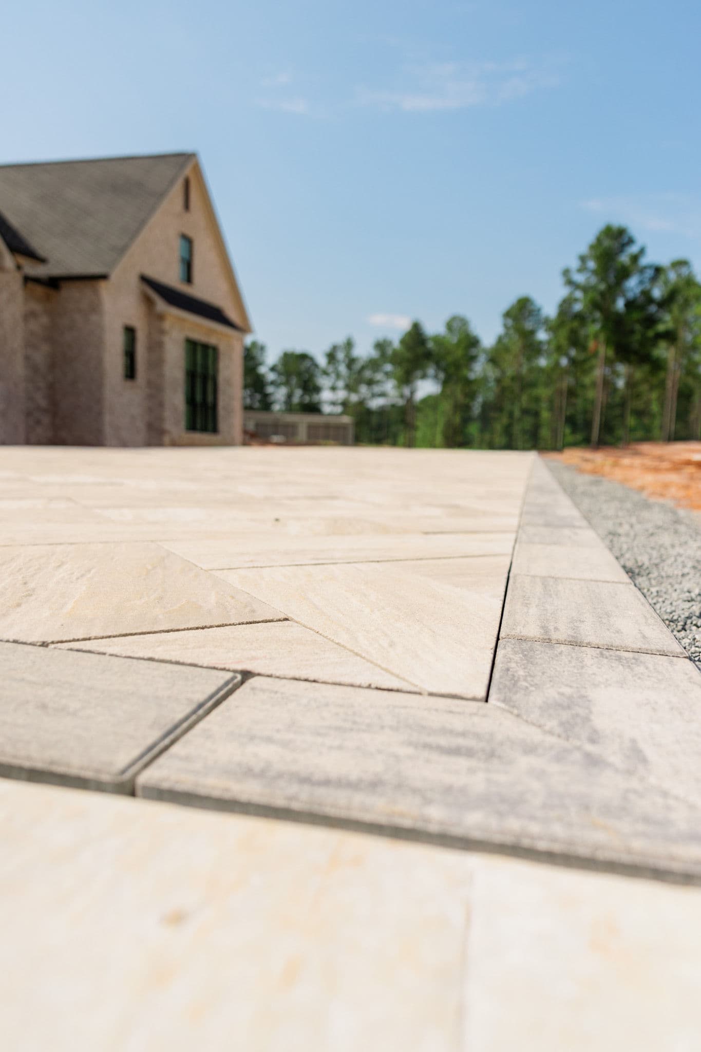Gallery photos for Paver Driveway Installation for a New Construction Home: Image #1