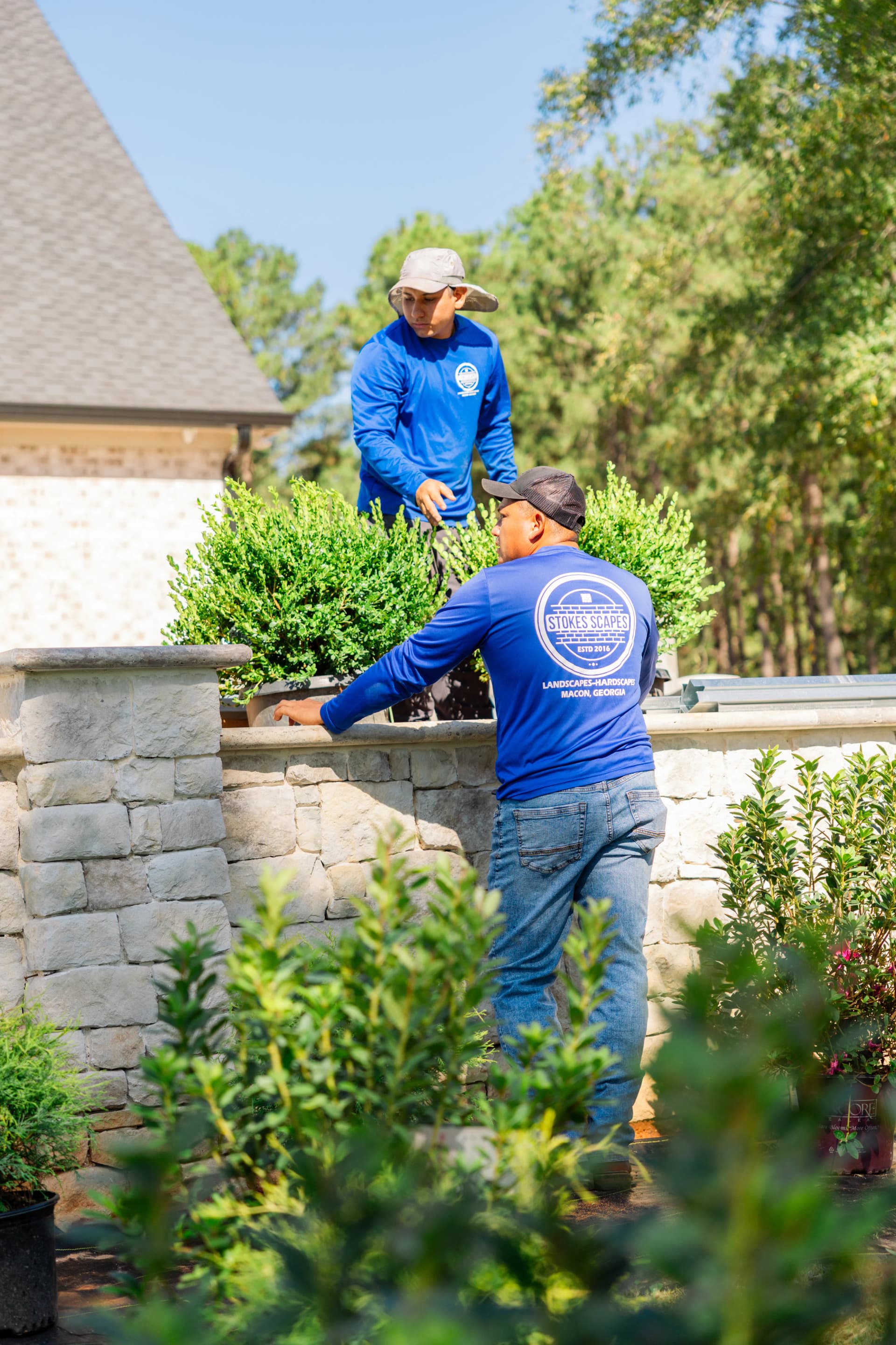 Big Residential Landscape Install in Progress - Macon, Georgia image