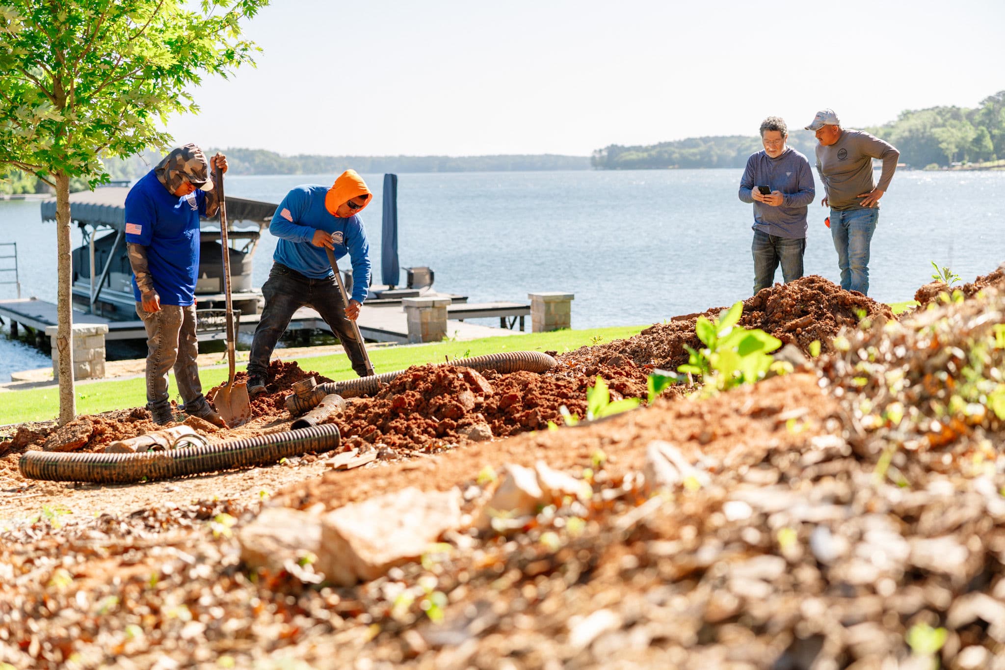Project Retaining Wall Prep Done Right at Lake Oconee image