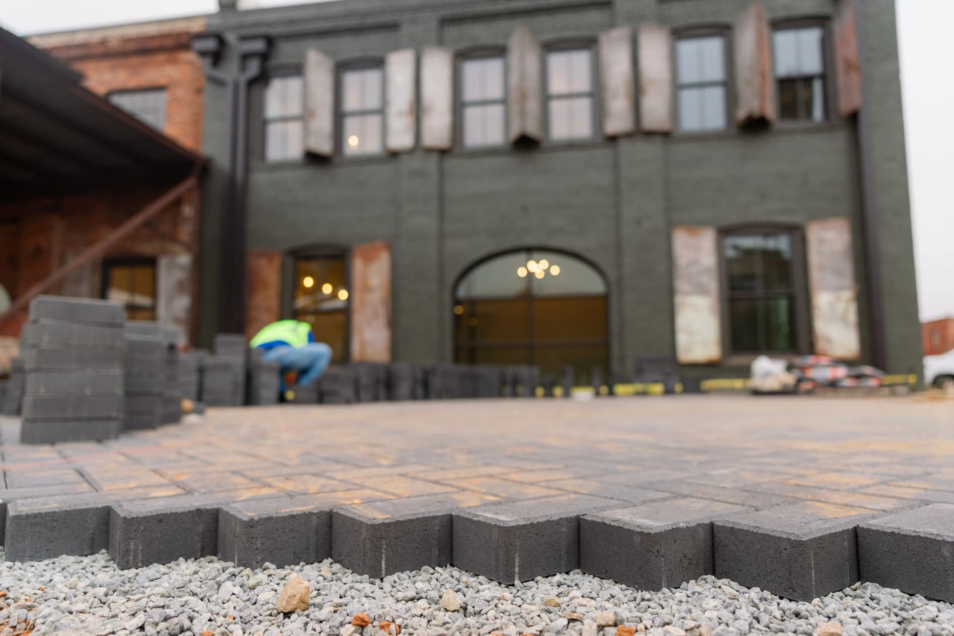 Gallery photos for Commercial Paver Installation Underway in Downtown Macon: Image #3