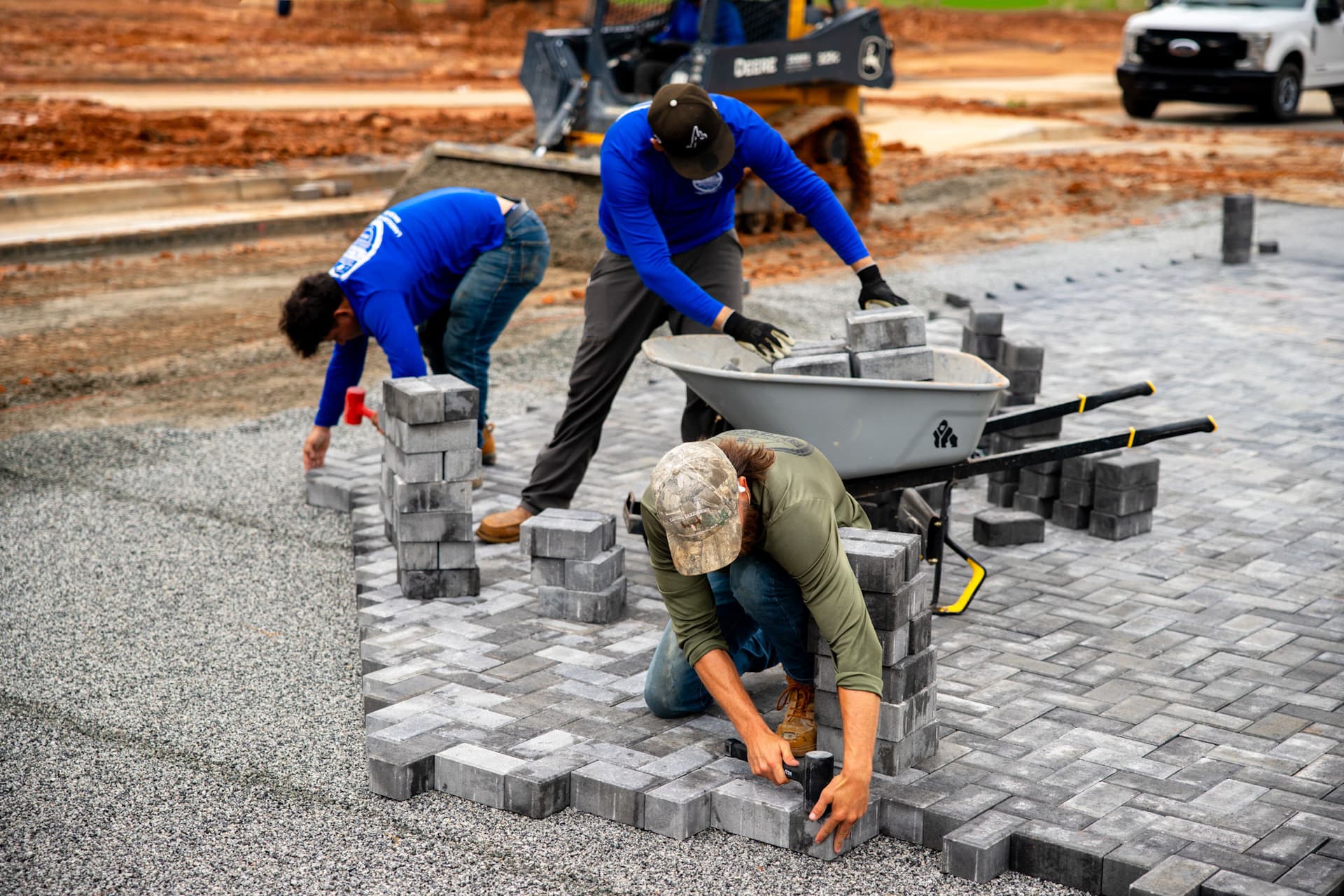 Herringbone Paver Intersection Install at Fulton County Apartment Complex image