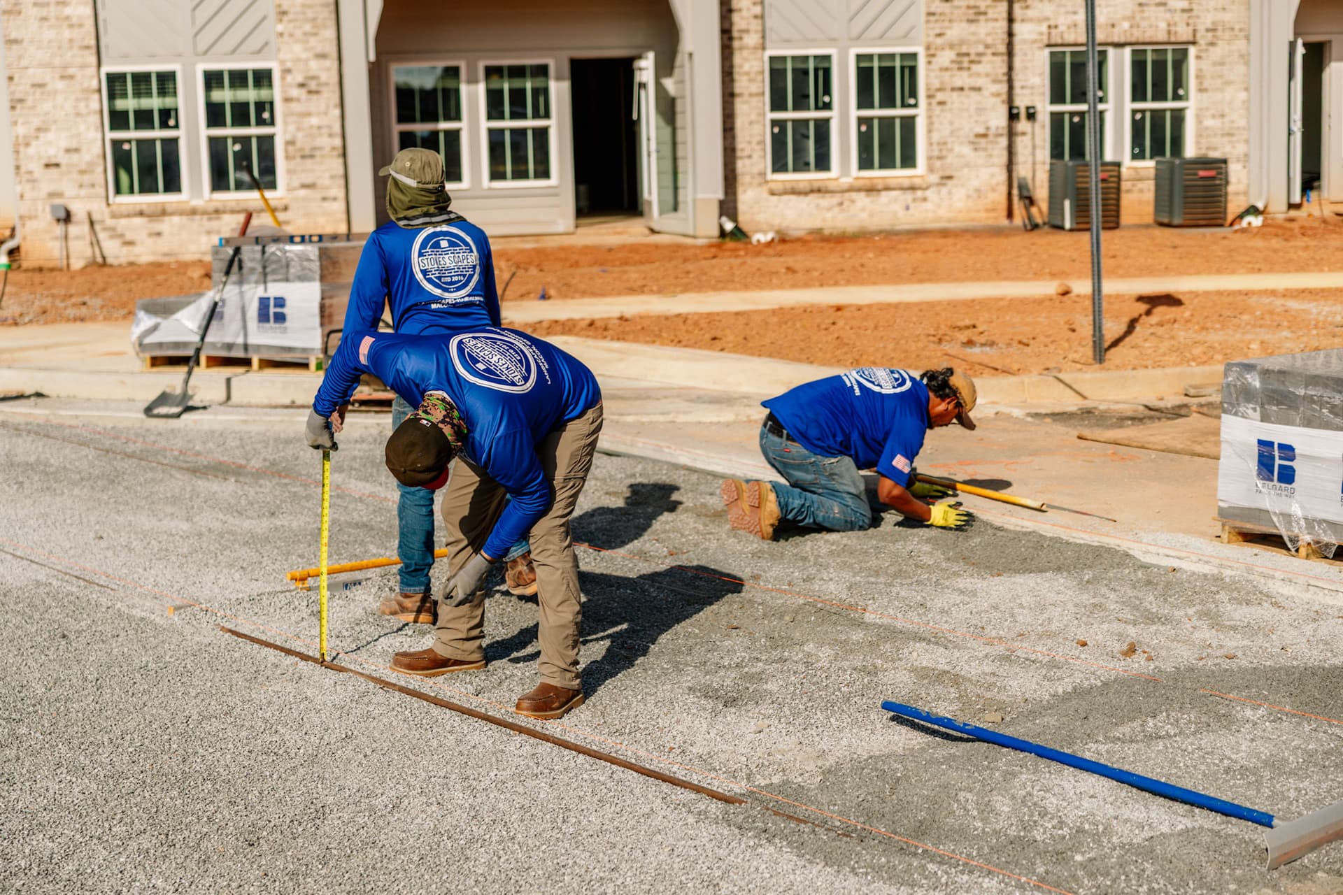 Gallery photos for Herringbone Paver Intersection Install at Fulton County Apartment Complex: Image #1