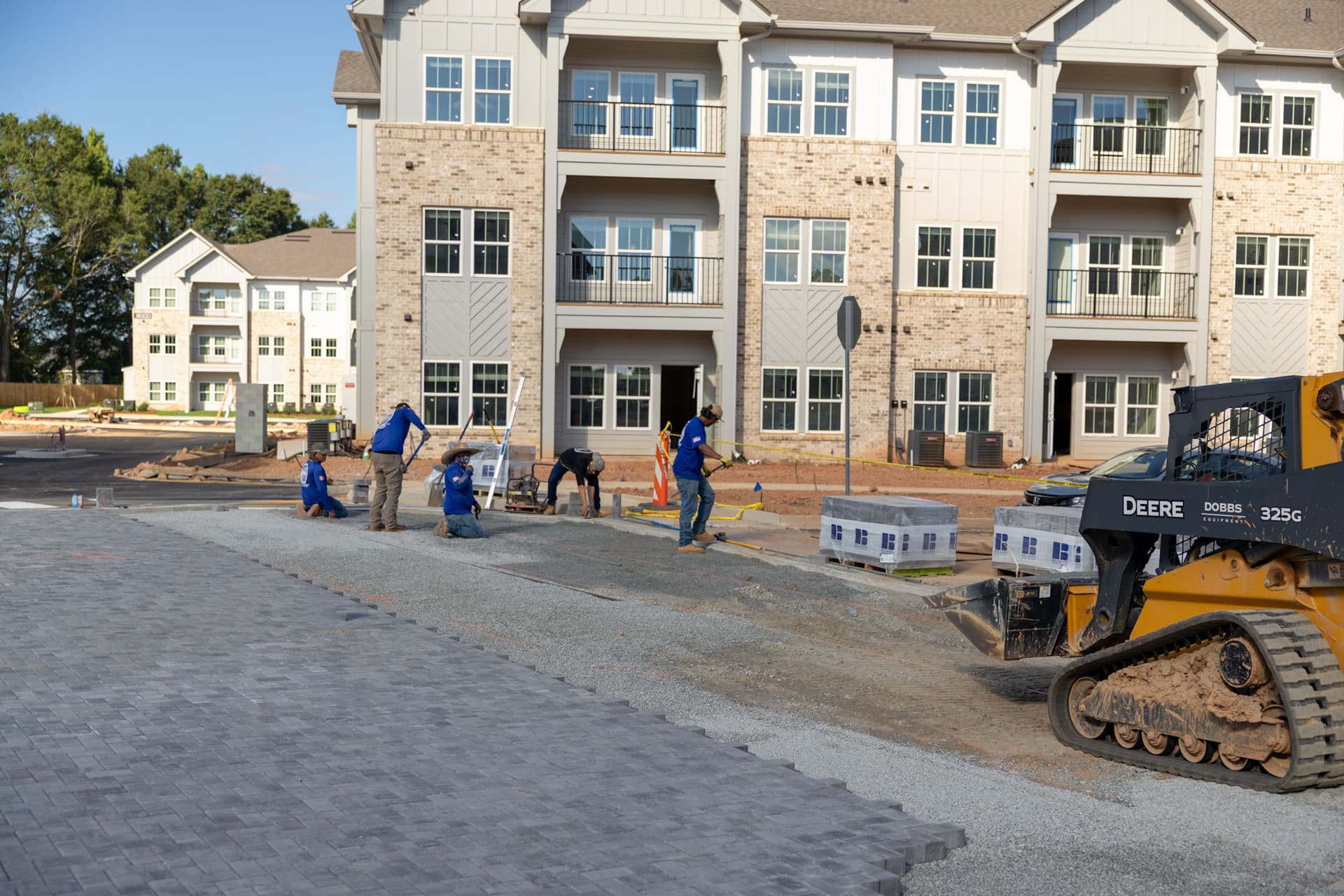 Gallery photos for Herringbone Paver Intersection Install at Fulton County Apartment Complex: Image #2